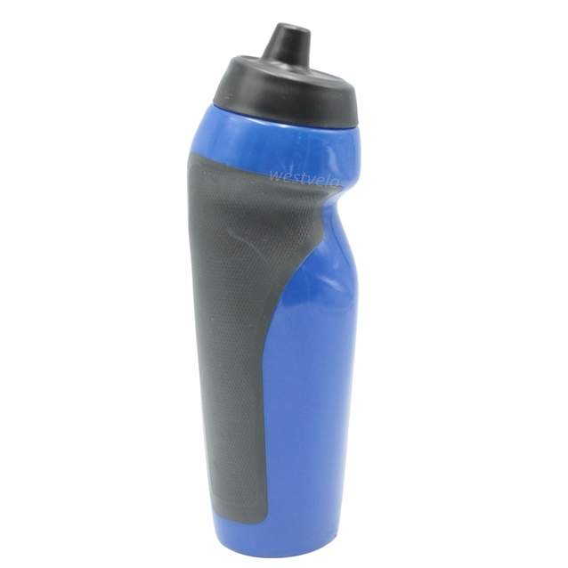 Фляга 650 ml харч.пластик, синя з чорними вставками