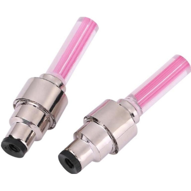 Мигалка-ковпачок на ніпель колеса прозора (рожева) фото westvelo.com