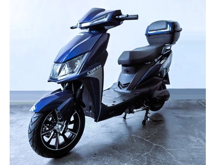 Електроскутер Corso «FIRE» FR-182964, двигун 1800W, акумулятор 72V 32Ah графеновий, синій, колеса 12/10" + 1 ящик. акум