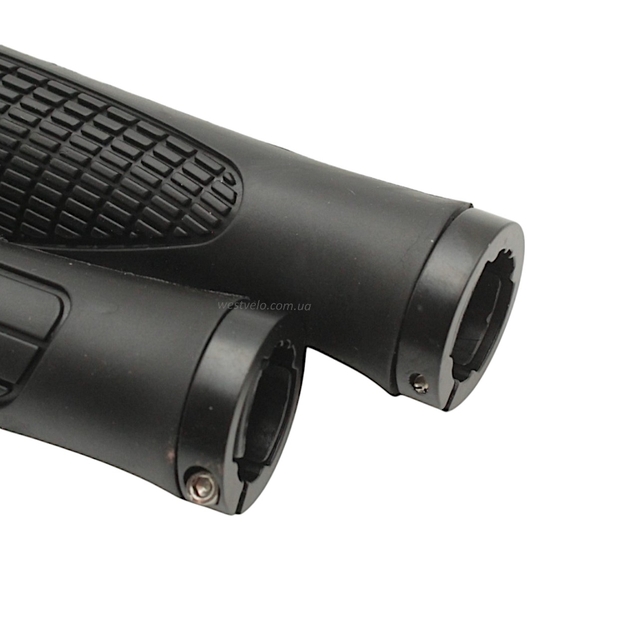 Гріпси ергономічні чорні з замком чорним RIDERACE (403) фото westvelo.com