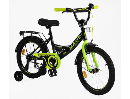 Дитячий велосипед 18 ST Corso «MAXIS» CL-18130 чорно-салатовий