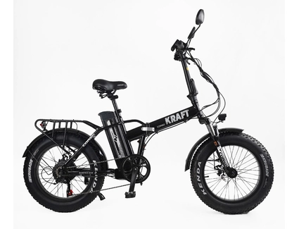 Електрофетбайк 20 ST Corso «KRAFT» KR-42117 сталь, двигун 500W, акумулятор 48V 15Ah літієвий, (к-т SHIMANO) чорний