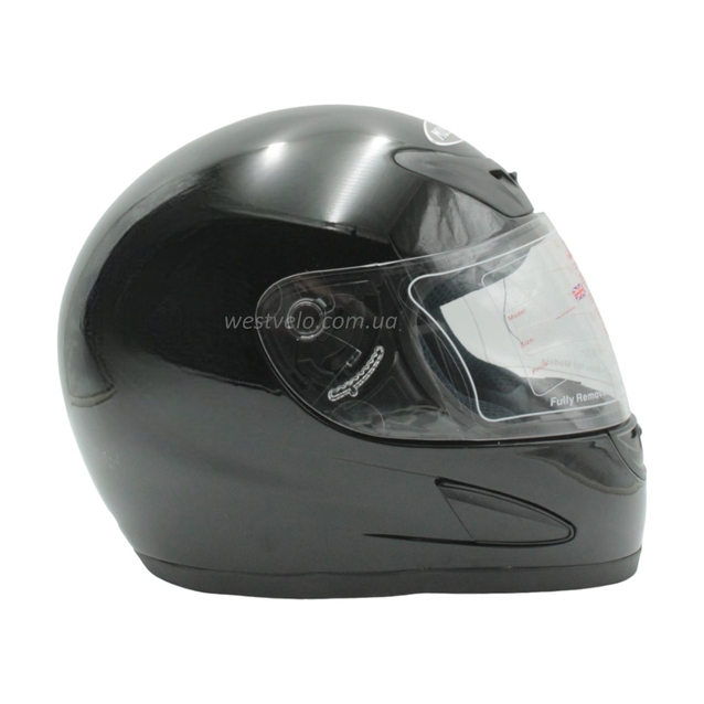 Мото шолом, закритий (XS) "Musstang" Інтеграл B-38, чорний глянцевий, Мустанг фото westvelo.com