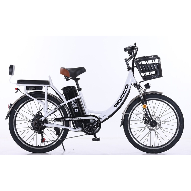 Електровелосипед 24 ST Corso «ROCCO» RC-90482 сталь, двигун  500W, акумулятор 48V20Ah літієвий, білий фото westvelo.com