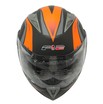 Мото шолом, трансформер (S 55-56) F2 158 Neon orange, чорний, матовий з відкидними окулярами