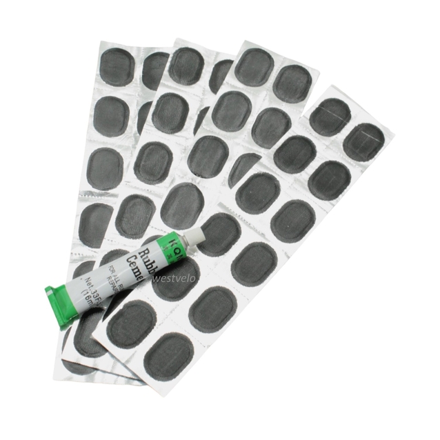 Латки + клей RS 48 овальні (чорні) фото westvelo.com