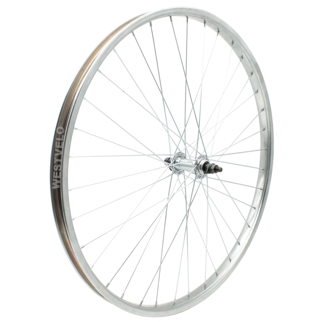 Колесо 26 перед, обід нікель, спиця 2мм, втулка ST. на віночках фото westvelo.com