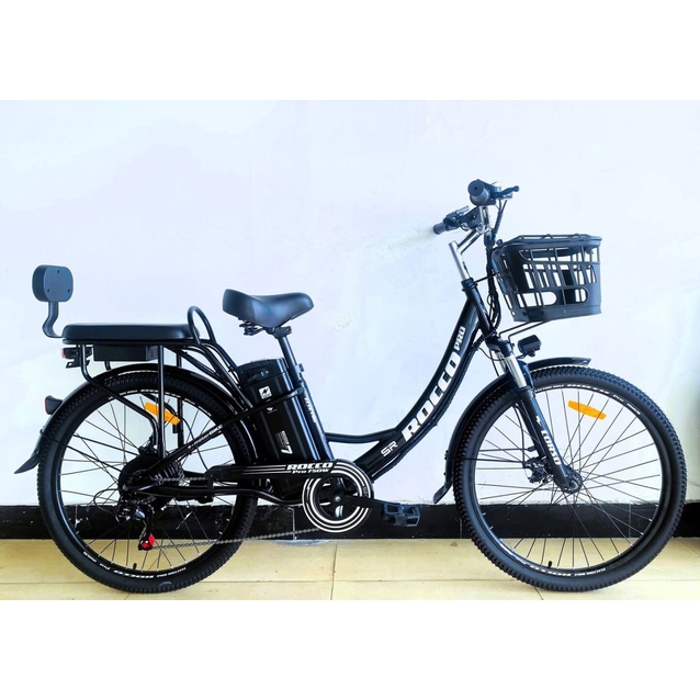 Електровелосипед 26 ST Corso «ROCCO» R-86590 сталь, двигун 750W, акумулятор 48V 20Ah літієвий, чорний фото westvelo.com