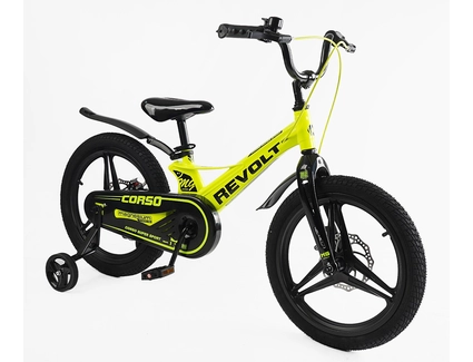 Дитячий велосипед 18 MG Corso «REVOLT» MG-18340, магнієва рама, жовтий