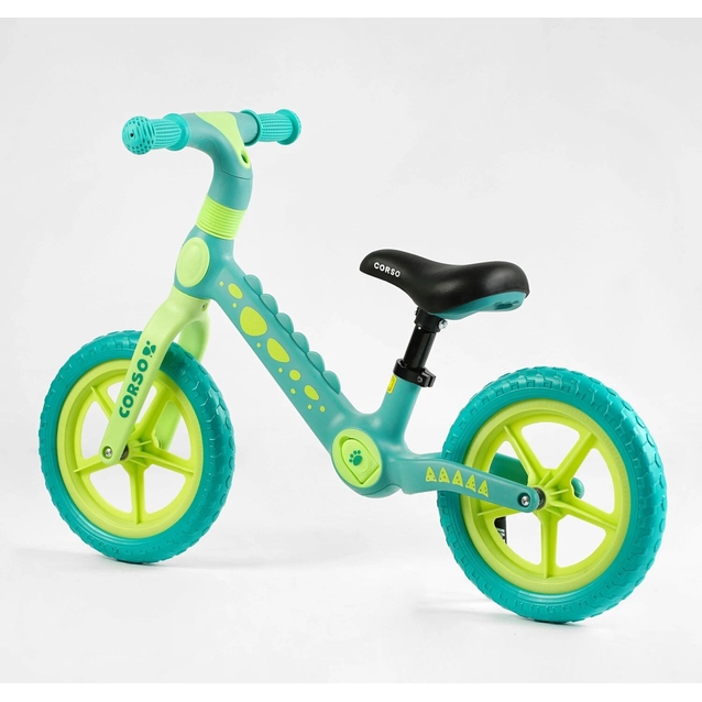 Велобіг 12 Corso, колеса - EVA (піна), нейлонова рама CS-12530 бірюзово-салатовий фото westvelo.com