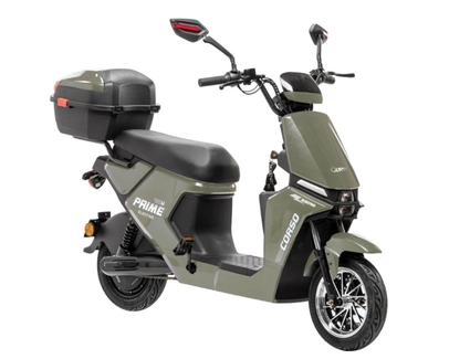 Електроскутер Corso «PRIME» PM-94522, двигун 1000W, акумулятор 60V/20Ah свинцево-кислотний, бронзово-зелений + 1 ящик. акум, колеса 10"