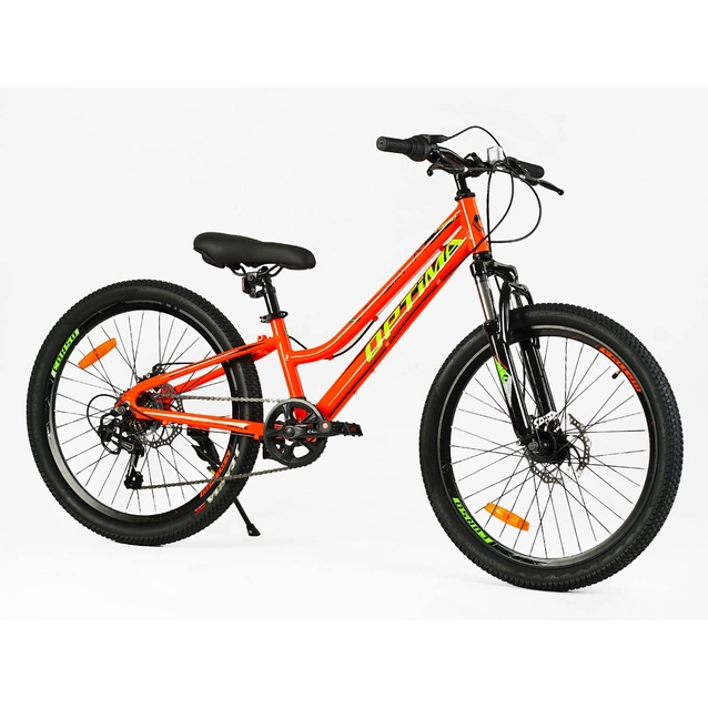Велосипед 24 AL Corso «OPTIMA» TM-24114 алюміній 11", (к-т SHIMANO) помаранчево-жовтий фото westvelo.com