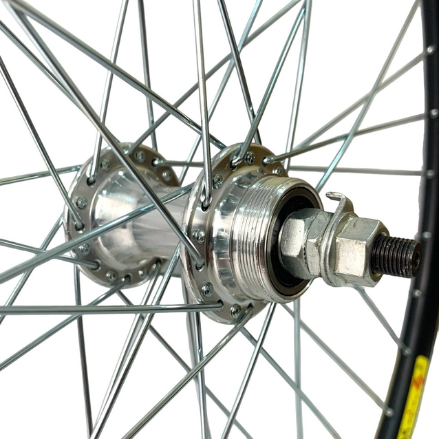 Колесо 26 перед, обід 2-ний чорний, втулка AL на промах, диск різьба (СZL) фото westvelo.com