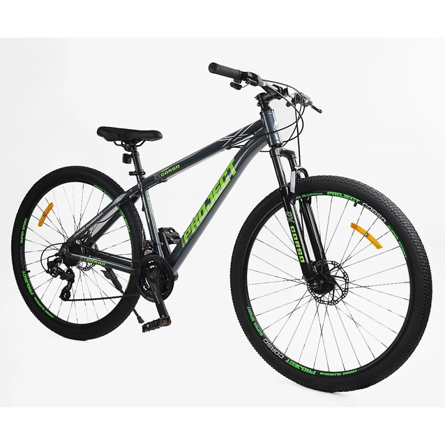 Велосипед 29 AL Corso «PROJECT» T-29046 алюміній 17", (к-т Saiguan) графітово-салатовий фото westvelo.com