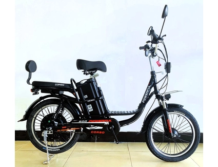 Електровелосипед 20 AL Corso «POWERFULL»  FW-44186, алюміній, двигун 800W, акумулятор 60V 21Ah літієвий, чорний + кошик