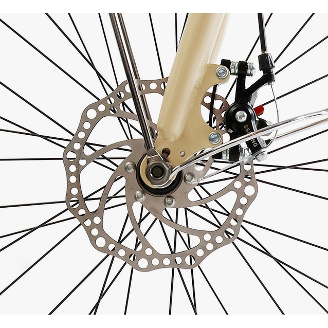 Міський велосипед 28 ST Corso «LIBERTY» LR-28406 сталь 20", (к-т SHIMANO) бежевий + кошик фото westvelo.com