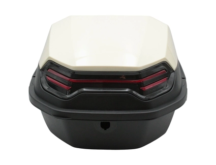Кофр (багажник) для мотоцикла задній ROBIK 48 (390х390х290) 48L "JSBM" глянцевий, слонова кістка