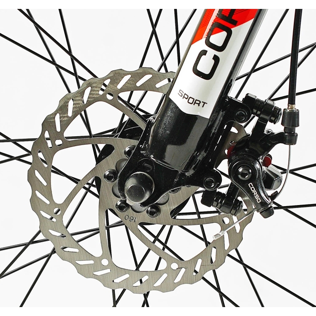Велосипед 27.5 ST Corso «TORNADO» TR-27639 сталь 15,5", (к-т SHIMANO) чорно-червоний фото westvelo.com