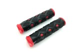 Гріпси гумові "Ромб" чорно-червоні фото westvelo.com