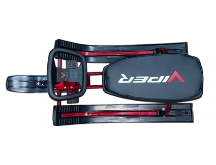 Санки з кермом (снігокат) Viper (Mustang) сталевий, червоний