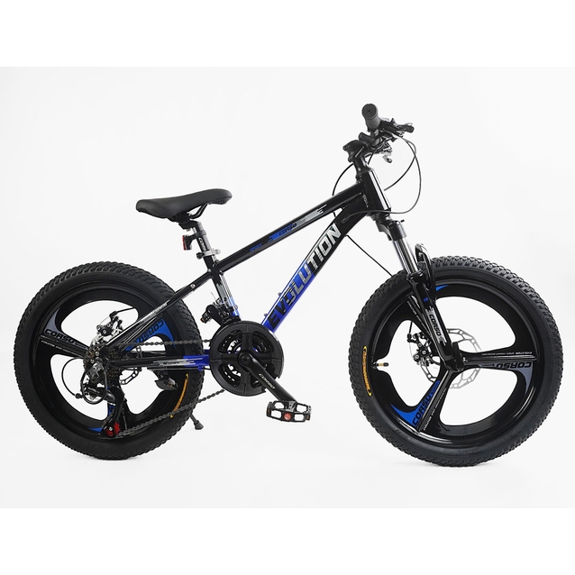 Велосипед 20 AL Corso «EVOLUTION» EV-20912 алюміній 11", (к-т SHIMANO) чорно-синій фото westvelo.com
