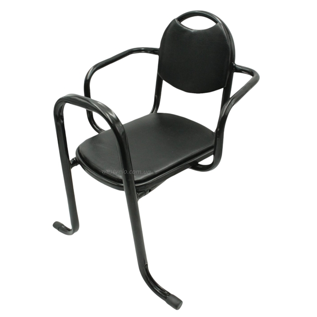 Крісло дитяче метал. на зад. багажник, чорне з м'ягким сидінням (не відкидне) фото westvelo.com