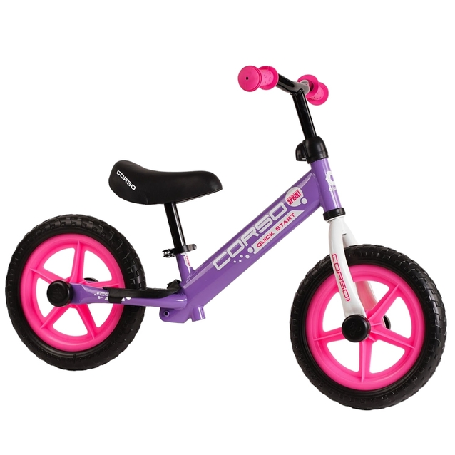 Велобіг 12 Corso, колеса - EVA (піна) «SPRINT» J-5602 фіолет-біло-рожевий