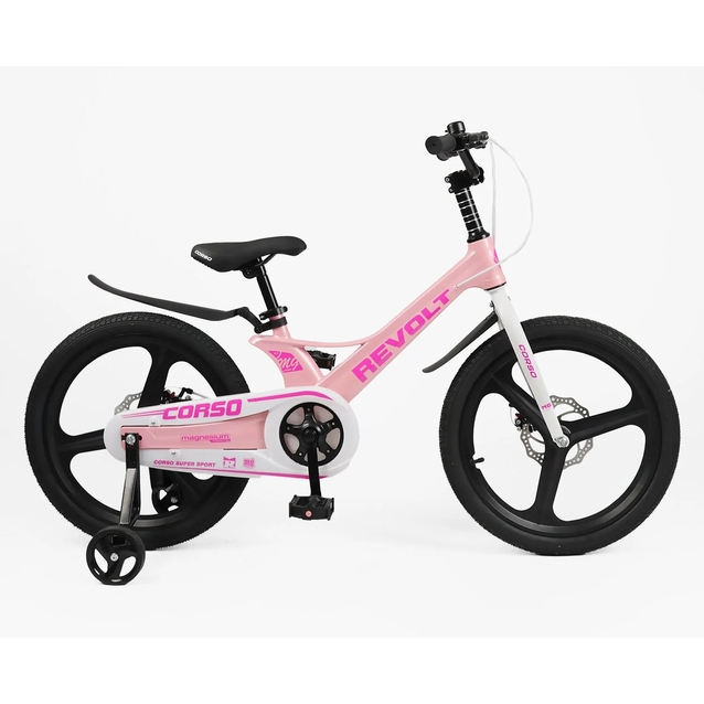 Дитячий велосипед 20 MG Corso «REVOLT» RV-20409 магнієва рама, світло рожевий фото westvelo.com