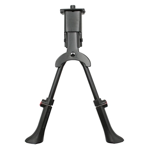 Підніжка регульована 24-29 на центр подвійна "Роги" сталева чорна