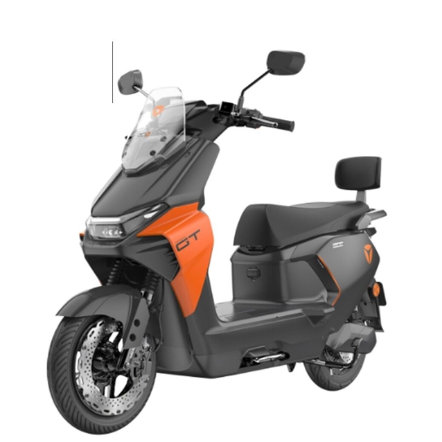 Електроскутер Yadea «GS70» 3104, двигун 2900W, акумулятор 72V 23Ah графеновий, чорно-помаранчевий, колеса 12" фото westvelo.com