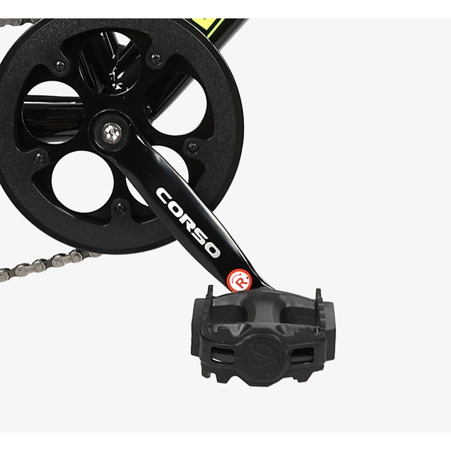 Велосипед 20 ST Corso «SPIRIT» ST-53088 сталь 11", (к-т SHIMANO) чорно-салатовий фото westvelo.com