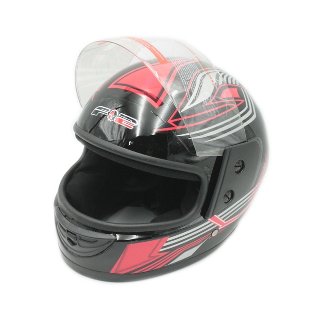Мото шолом, закритий (S 55-56) F2 чорно-червоний глянець (825-3) фото westvelo.com