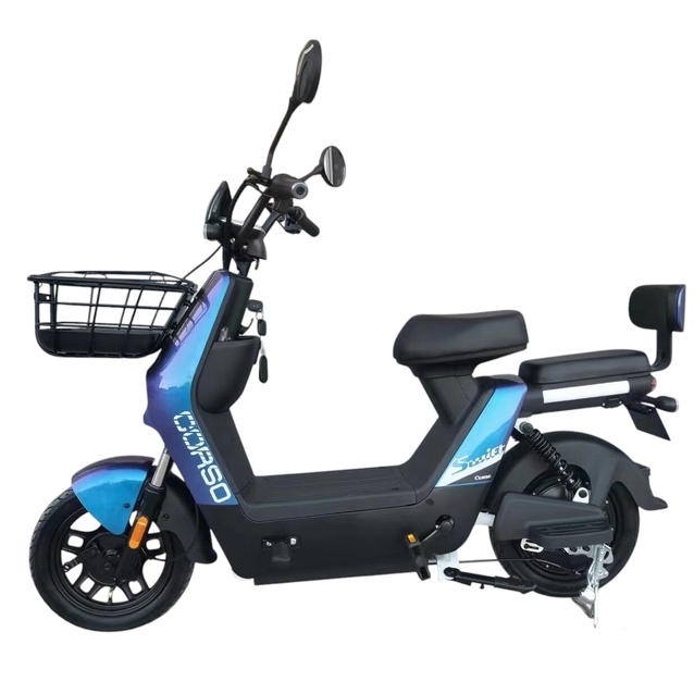 Електроскутер Corso «SWIFT» SW-307114, двигун 500W, акумулятор 60V/20Ah синьо-фіолетовий + 1 ящик. акум, колеса 14" фото westvelo.com