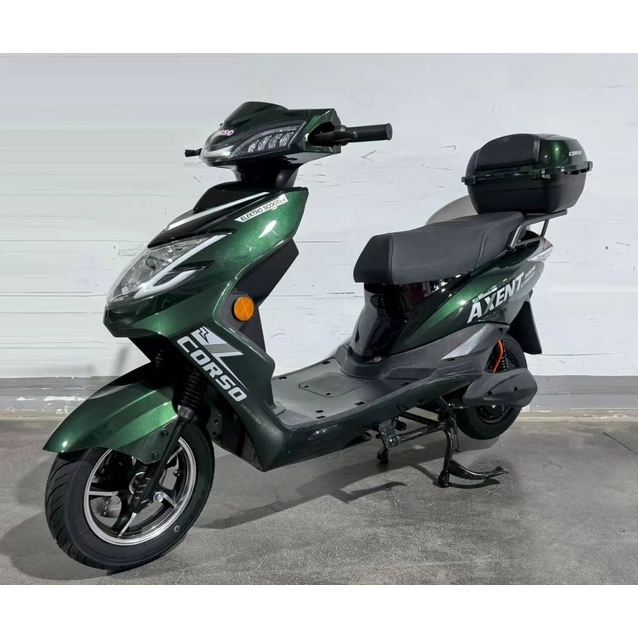 Електроскутер Corso «AXENT» AX-302744, двигун 1500W, акумулятор 72V/30Ah літій-залізо-фосфатний, зелений, колеса 10" фото westvelo.com