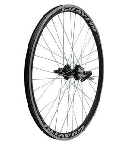 Колесо 26 зад, обід 2-ний чорний, втулка AL SHUNFENG касета (8-10S), диск 6 болтів, проми, ексцентрик, чорна спиця