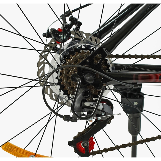 Велосипед 26 ST Corso «SKYWALKER» SW-26312 сталь 15", (к-т SunRun) чорно-червоний фото westvelo.com