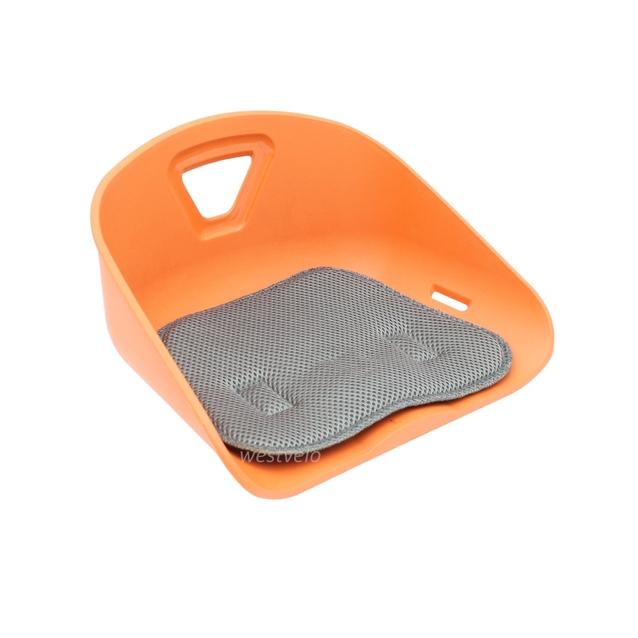 Крісло дитяче, пластик, на пряму раму, плоске, помаранчеве фото westvelo.com