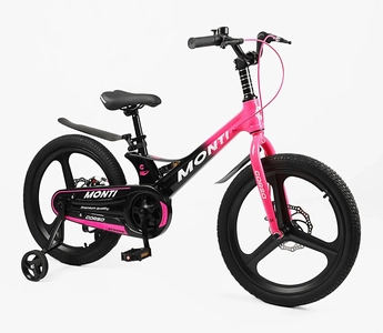 Дитячий велосипед 20 MG Corso «MONTI» MT-20002, магнієва рама, чорно-рожевий