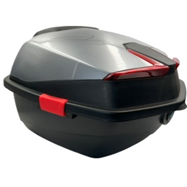 Кофр (багажник) для мотоцикла задній "A21" (41×41×29) чорно-сірий фото westvelo.com