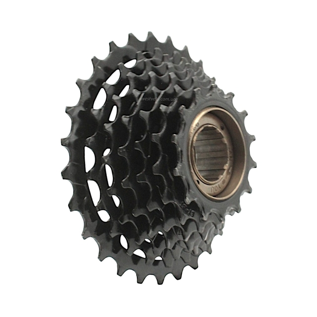 Зірка задня різьбова 7-рик SANYOU чорна Index (14-28T) фото westvelo.com