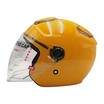 Мото шолом, відкритий (XL) (61-62см)"DAVID" D018 жовтий глянцевий (ABS) фото westvelo.com