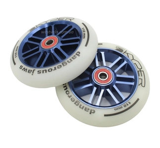 Колесо трюкового самоката "Skyper" (093) AL. Ø110мм, синьо-біле