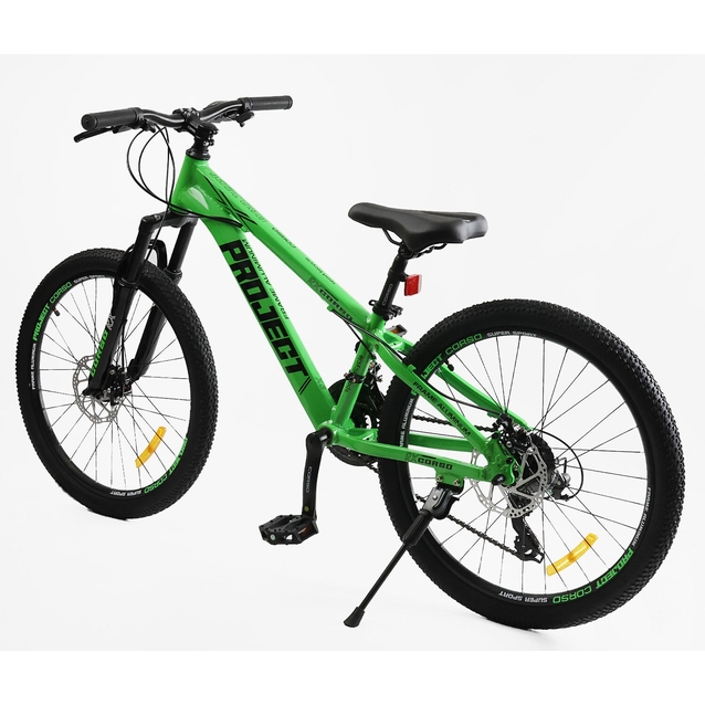 Велосипед 24 AL Corso «PROJECT» R-24119 алюміній 11", (к-т Saiguan) салатовий фото westvelo.com