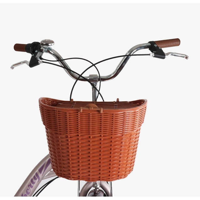 Міський велосипед 28 ST Corso «LIBERTY» LR-28833 сталь 20", (к-т SHIMANO) рожевий + кошик фото westvelo.com