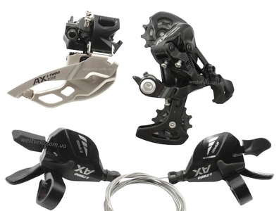 Групсет 2+12 шв. LTWOO АX (монетки+передній перемикач+задній перемикач)