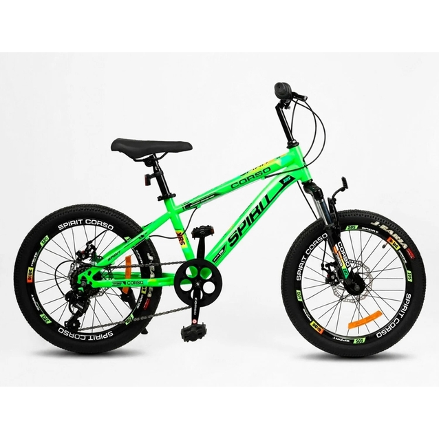 Велосипед 20 ST Corso «SPIRIT» ST-22155 сталь 11", (к-т SHIMANO) салатовий фото westvelo.com