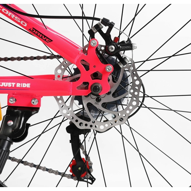 Велосипед 26 ST Corso «INTENSE» NT-26906 сталь 13", (к-т Saiguan) рожевий фото westvelo.com