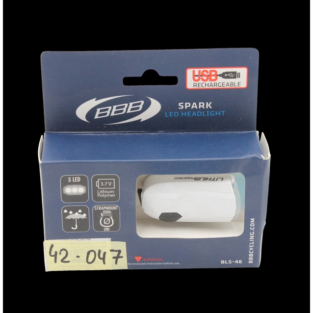 Фара usb BBB BLS-46 Spark, 3 діода, 4 режими, білий фото westvelo.com