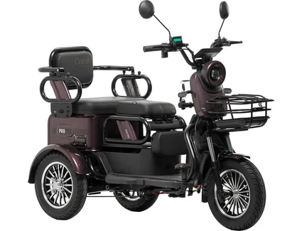 Трицикл Corso «PROTEX» PRX-966041, двигун 1200W, акумулятор 72V 23Ah графеновий, фіолетовий + 1 ящик. акум, колеса 10"