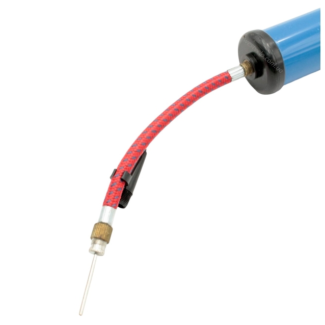 Насос для м'ячів, пластмасовий синій L-235мм. фото westvelo.com